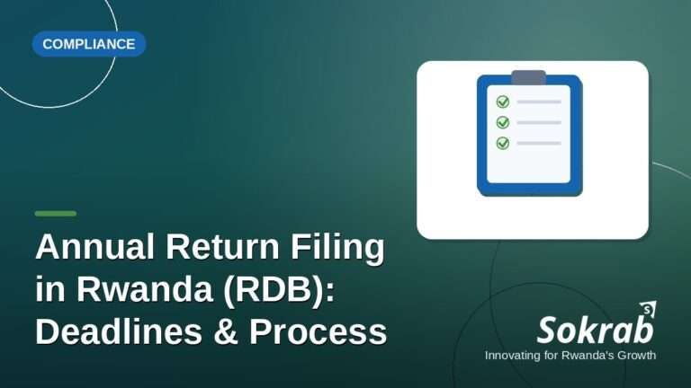 Sokrab blog cover: annual return filing in Rwanda with the RDB – deadlines and process
